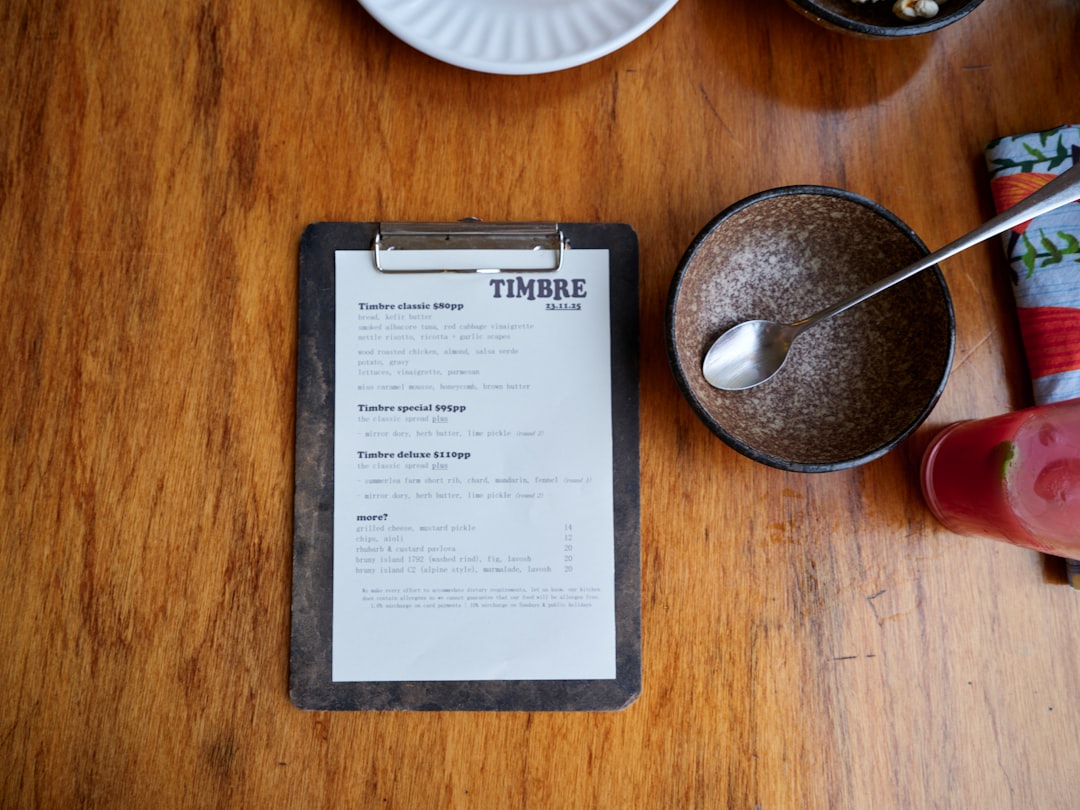 Photo restaurant menus